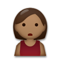 Person Pouting Emoji with Medium-Dark Skin Tone, LG style