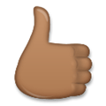 Thumbs Up Emoji with Medium-Dark Skin Tone, LG style