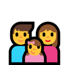 Family: Man, Woman, Girl Emoji, Microsoft style
