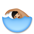 Person Swimming Emoji with Medium Skin Tone, LG style