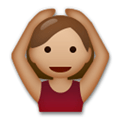 Person Gesturing Ok Emoji with Medium Skin Tone, LG style
