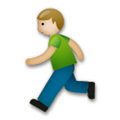 Person Running Emoji with Medium-Light Skin Tone, LG style