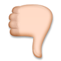 Thumbs Down Emoji with Medium-Light Skin Tone, LG style