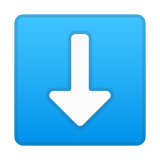 Down Arrow Emoji, Google style