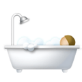 Person Taking Bath Emoji with Medium-Light Skin Tone, LG style