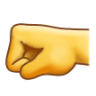 Left-Facing Fist Emoji, Samsung style