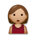 Person Pouting Emoji with Medium Skin Tone, LG style