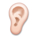 Ear Emoji with Light Skin Tone, LG style