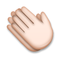 Clapping Hands Emoji with Light Skin Tone, LG style