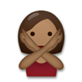 Person Gesturing No Emoji with Medium-Dark Skin Tone, LG style