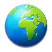 Globe Showing Europe-Africa Emoji, Samsung style