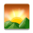Sunrise Over Mountains Emoji, Samsung style