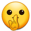 Shushing Face Emoji, Samsung style