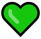 Green Heart Emoji, Microsoft style