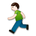 Person Running Emoji with Light Skin Tone, LG style