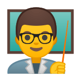Man Teacher Emoji, Google style