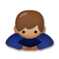 Person Bowing Emoji with Medium Skin Tone, LG style