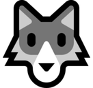 Wolf Face Emoji, Microsoft style