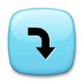 Right Arrow Curving Down Emoji, LG style