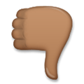 Thumbs Down Emoji with Medium-Dark Skin Tone, LG style