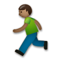 Person Running Emoji with Medium-Dark Skin Tone, LG style