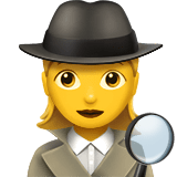 Woman Detective Emoji, Apple style