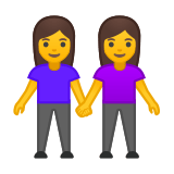 Two Women Holding Hands Emoji, Google style