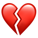 Broken Heart Emoji, Apple style