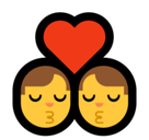 Kiss: Man, Man Emoji, Microsoft style