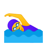 Woman Swimming Emoji, Google style