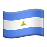Flag: Nicaragua Emoji, Apple style