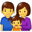 Family: Man, Woman, Girl Emoji, Samsung style