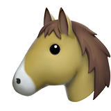 Horse Face Emoji, Apple style