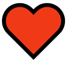 Heart Suit Emoji, Microsoft style