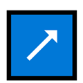 Up-Right Arrow Emoji, Microsoft style