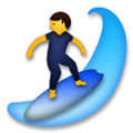 Person Surfing Emoji, LG style