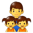 Family: Man, Girl, Girl Emoji, Samsung style