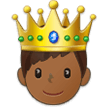 Prince Emoji with Medium-Dark Skin Tone, Samsung style