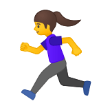 Woman Running Emoji, Google style
