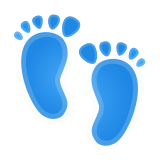 Footprints Emoji, Google style