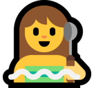 Woman in Steamy Room Emoji, Microsoft style