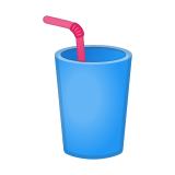 Cup with Straw Emoji, Google style