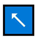 Up-Left Arrow Emoji, Microsoft style