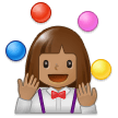 Woman Juggling Emoji with Medium Skin Tone, Samsung style