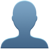 Bust in Silhouette Emoji, Apple style