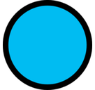 Blue Circle Emoji, Microsoft style