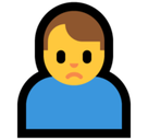 Man Frowning Emoji, Microsoft style