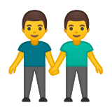 Two Men Holding Hands Emoji, Google style