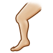 Leg Emoji with Medium-Light Skin Tone, Samsung style