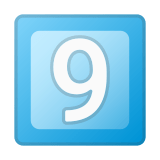 Keycap: 9 Emoji, Google style